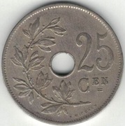 Belgia 25 centymów centimes 1929 E - 26 mm - nr 2
