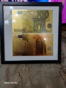 Banknot banknoty kolekcjonerskie 100 200 EURO złoto srebro
