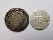 Zestaw monet 1/12 (1765), 1/24 talara (1782), Fryderyk II – Srebro (4)