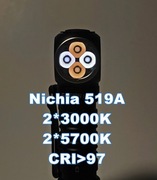 Potężna czołówka, Nichia 519A, 4100K, CRI>97 na bazie Sofirn HS41