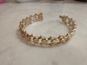 Stara złota bransoletka vintage p.750 ażurowy wzór  waga 14 g