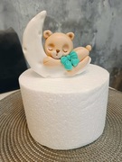 Figurka miś na księżycu z masy cukrowej ręcznie robiony 