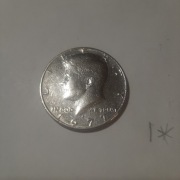 Half dollar 1/2 dolara Kennedy D 1977 (1) zalany znak mennicy 