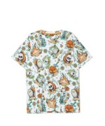 Wielokolorowy t-shirt z czaszkami