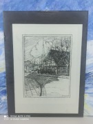 Grafika rysunek tuszem – Lilo Schwidt, 1977 – oprawiona