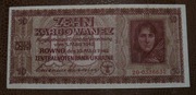 III Rzesza Niemcy 10 karbowańców banknot okupacyjny Ukraina 1942 P.52
