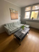 Kanapa LANDSKRONA Sofa 3-osobowa z szezlongiem jasnozielona