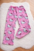 Różowe spodnie Hello Kitty polarowe na gumie azjatyckie XL polskie S/M