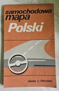 Samochodowa Mapa Polski 1987 stan idealny