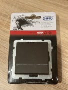 Łącznik pojedynczy z podświetlaniem Ospel Sonata czekoladowy metalik