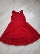 Rozkloszowana sukienka komunia wesele jak nowa rozmiar 128