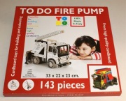 WÓZ STRAŻACKI Z POMPĄ PRZECIWPOŻAROWĄ  do składnia i malowania KARTON
