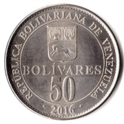 WENEZUELA 50 boliwarów 2016, Y# 105, UNC