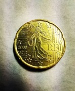 Francja, 20 Euro Cent, 2000, Paris, Mos
