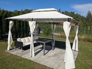 Pawilon MINZO 3x4m Namiot Imprezowy Ogrodowy creme jasny