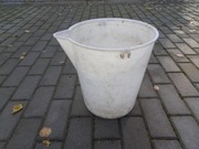 Wiadro plastikowe wiaderko białe z lejkiem dziubkiem 25l 32cm PRL