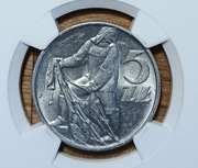 PRL 5 zł złotych 1974 rybak NGC MS 63 