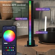 Słupek świecący w rytm muzyki RGB efekt świetlny 32LED USB czarny 2A apka