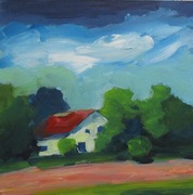 Dom z czerwonym dachem, 26x26