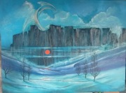 Realizm magiczny. Obraz olejny . Magazyn energii