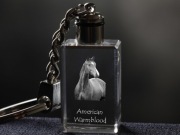 American Warmblood brelok sześcienny ŚWIECĄCY Koń