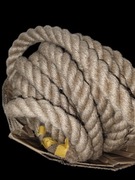 Lina linka 30mm 10m jutowa konopna żeglarska sznur kręcona ozdobna 