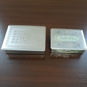 Szkatułka metalowa wzorzysta. 2 szt.