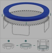 Osłona na sprężyny trampoliny niebieska Songmics STP10FT 305-305 cm