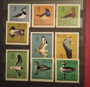 Znaczki  polskie Fi 1342 - 1350 Ptaki wodne  stan** z 1964r.