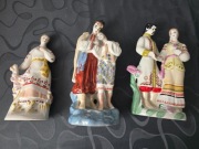 Zestaw 3 figurek porcelanowych manufaktury ZHK Połonne