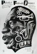 Plakat Leszek Żebrowski Polskie Festiwale Jazzowe
