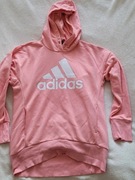 Bluza z kapturem,  kieszenie,  Adidas, morelowa, kangurka, r.S 
