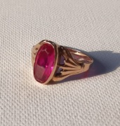 Złoty sygnet pierścionek ZSRR PRL vintage 14k