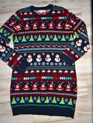 110* next Świąteczna akrylowa tunika sukienka Mikołaje choinki 38/40