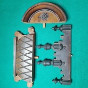 Drewniane elementy do koron zegarów 3 sztuki