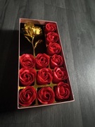 Box Róż Mydlanych ze Złotą Różą HIT!