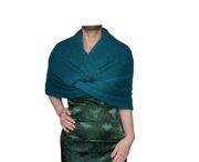 Ręcznie robiona narzutka MOHER i JEDWAB – luksus i miękkość 