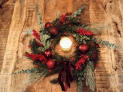Wianek dekoracyjny stroik świąteczny ozdoba wieniec na drzwi stół 45-50 cm