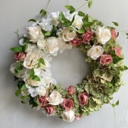 Wianek Wielkanocny wiosenny świąteczny na grób 55 cm