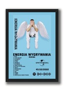 Plakat Rusina "Energia Wygrywania" w ramce A4.