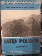 Tatry Polskie Giewont mapa Topograficzna 1:10000