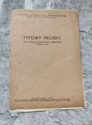 Projekt domu M 6 50 1950 kompletna dokumentacja techniczna, rysunki PRL