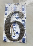 Numer Domu Cyfra na Dom mosiężna 6 18cm 