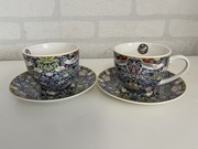 Zestaw filiżanek- ptaki, liście, kwiaty vintage The Art Gallery