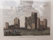 Miedzioryt Barwny 1792r. Zam. i kościół Beldungan 