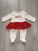 Śpiochy pajacyk sukienka kremowe czerwone So Cute r62