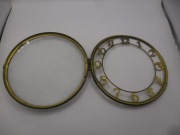 TARCZA RAMKA Z SZYBKĄ DO STAREGO ZEGARA MOSIĄDZ