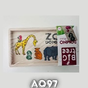 NOWE Domino ze zwierzętami 28 elementów drewniane A097