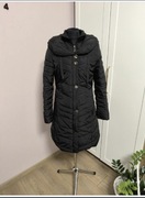 Czarna kurtka zimowa damska ocieplana rozmiar S 36