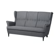 Kultowa SZARA sofa IKEA STRANDMON – 3-osobowa, klasyka i wygoda!